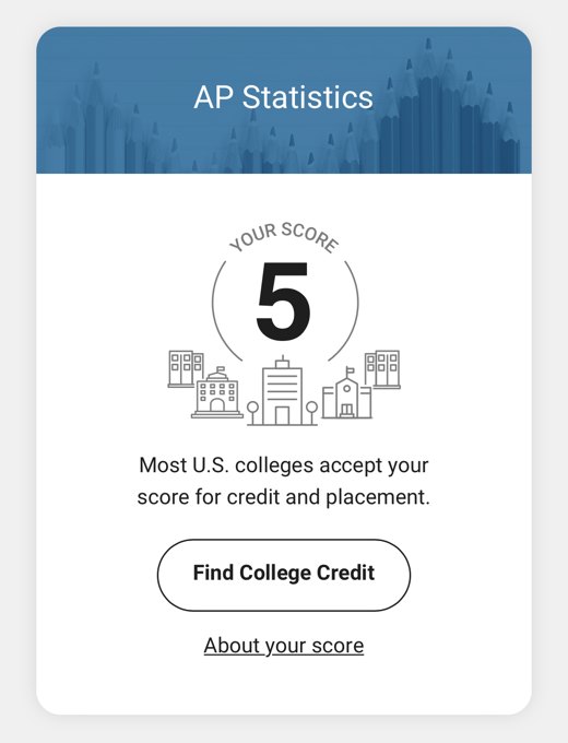 AP 5점 성적 화면